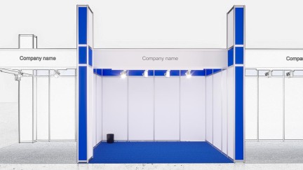Sample image: basic equipment of an exhibitor stand 6 sqm